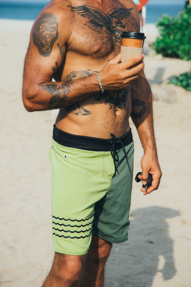 Boardshort Green Reversible